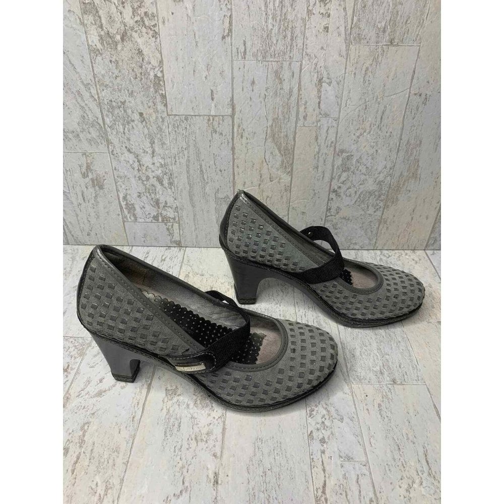 Jambu Allure Gray Closed Toe Woven Pump Heels Womens Size 6M - Picture 3 of 9